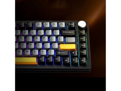 Teclado mec�nico inal�mbrico retroiluminado para juegos Machenike K600-B82W con interruptor GR plate