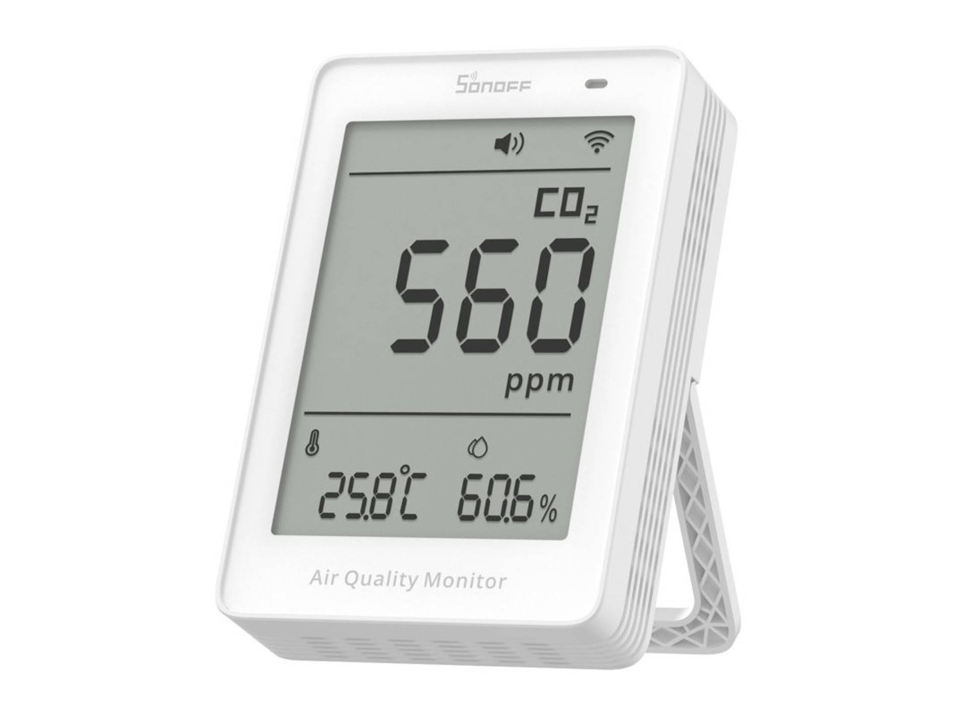 Sonoff AirGuard CO2 SAWF-08P - Medidor de Qualidade do Ar com Wi-Fi e Tela LCD