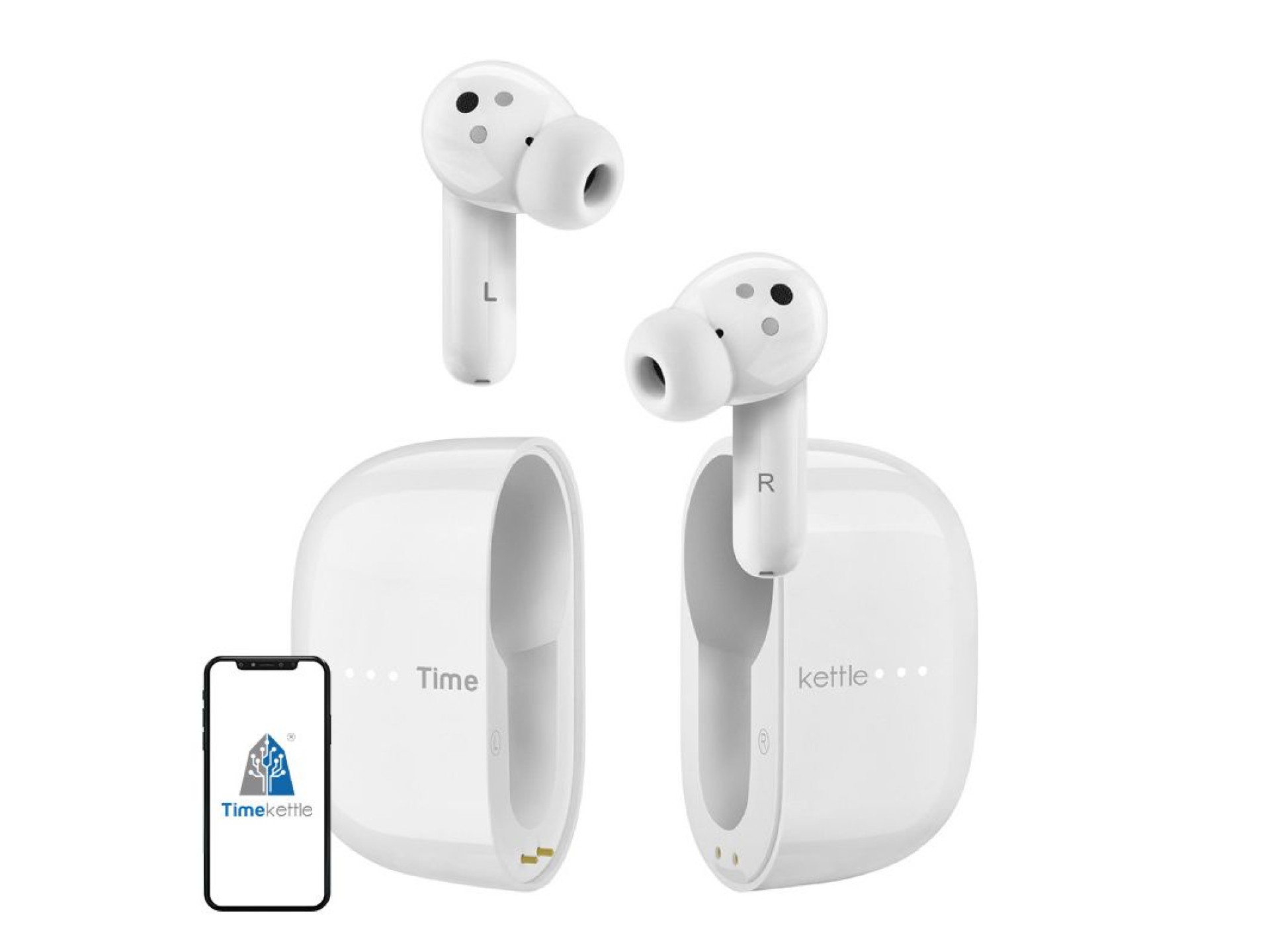 Fones de ouvido TIMEKETTLE M3 com tradução offline (branco)