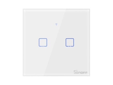 Switch Inteligente WiFi+RF 433 Sonoff T1 EU TX (2 canales)