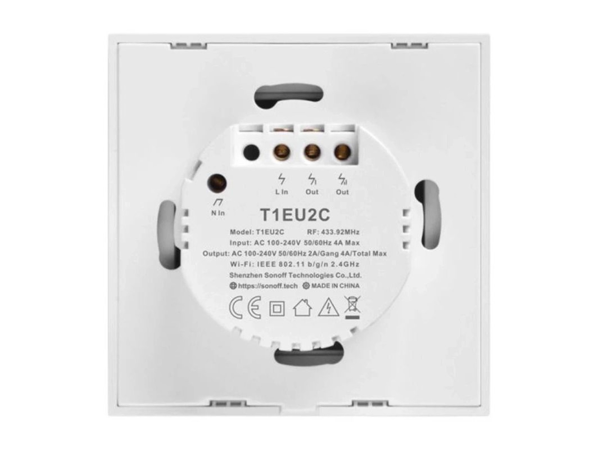 Smart Switch WiFi + RF 433 Sonoff T1 EU TX (2 canais)