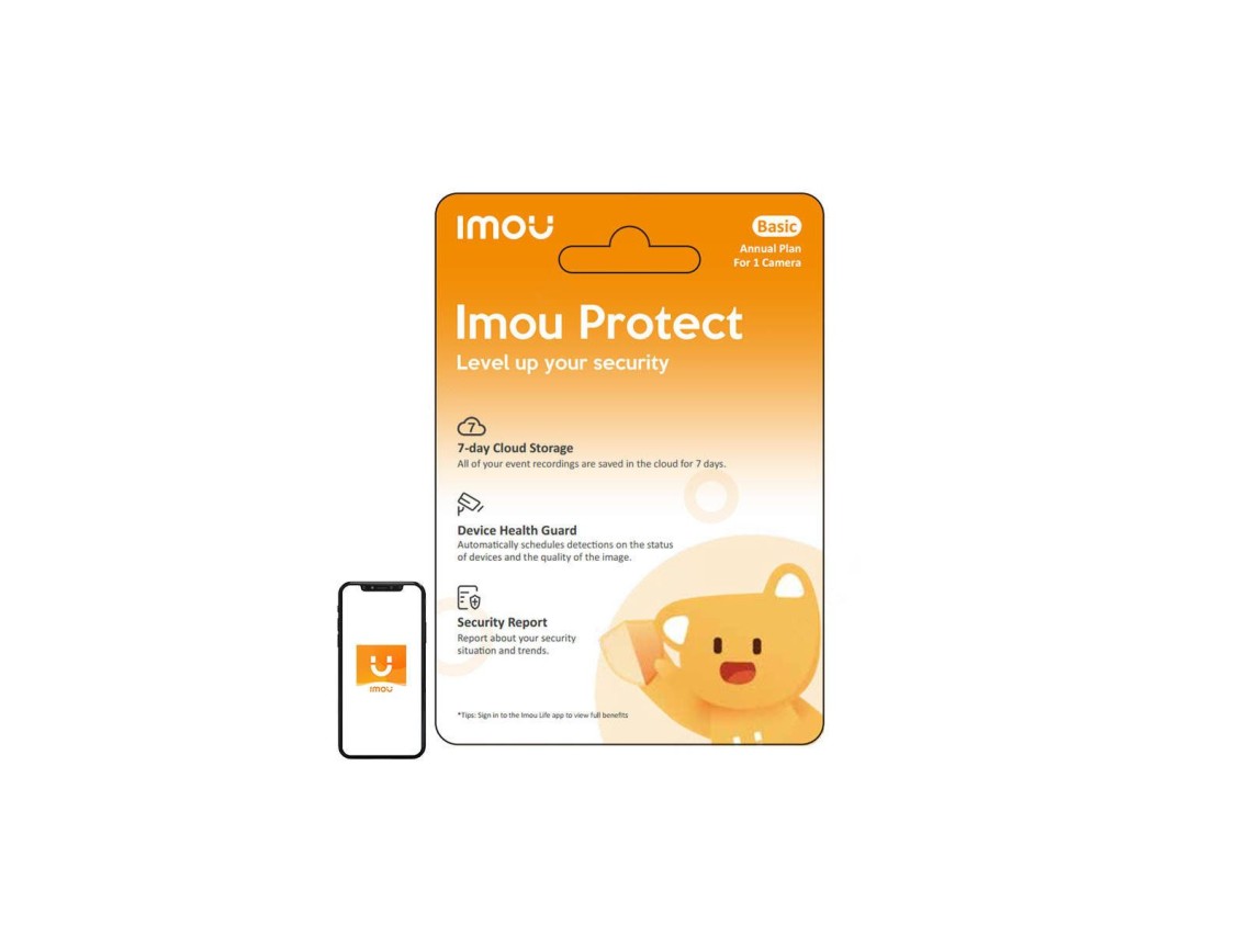 Cartão-presente IMOU Protect Basic (plano anual)