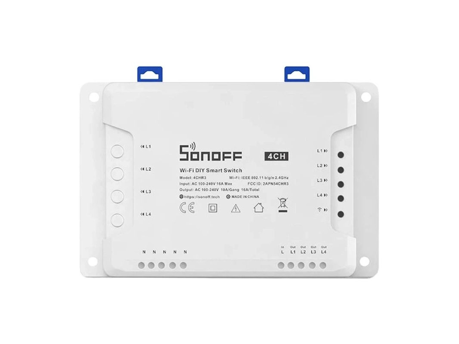 Interruptor inteligente WiFi SONOFF 4CHR3