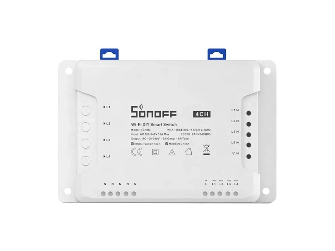 Interruptor inteligente WiFi SONOFF 4CHR3