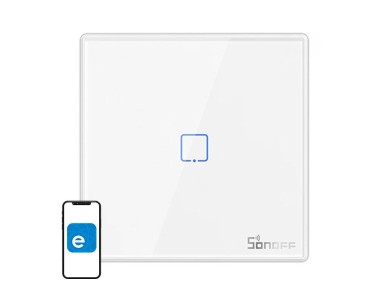 Interruptor de pared inal�mbrico inteligente Sonoff T2EU1C-RF 433 MHz (1 canal)