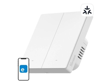 Interruptor de pared inteligente SONOFF M5-2C-86W WiFi Matter (2 canales)