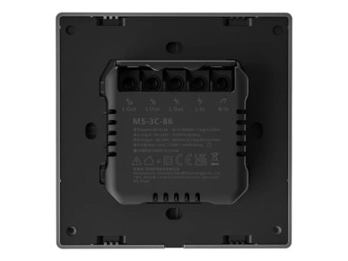 Interruptor de parede inteligente com cenas, Wi-Fi, Sonoff M5 3C (3 canais)