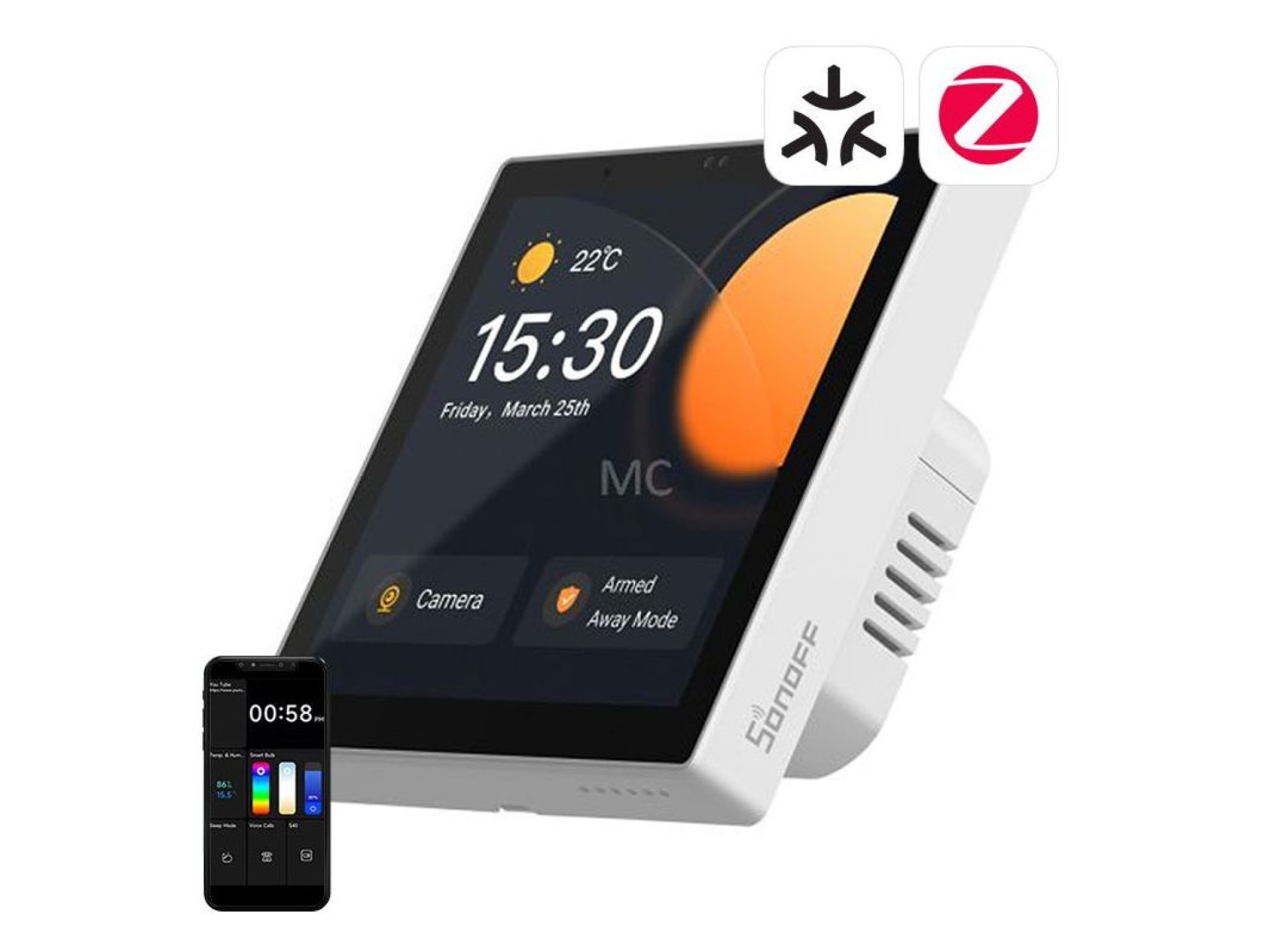 Smart Control Panel Matter WiFi/Bluetooth/ZigBee Sonoff NSPanel Pro (white)