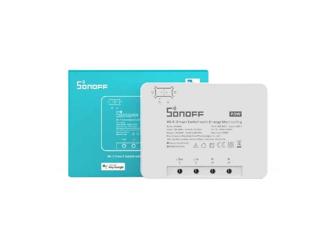 Sonoff POWR3 smart WiFi switch with current measurement function