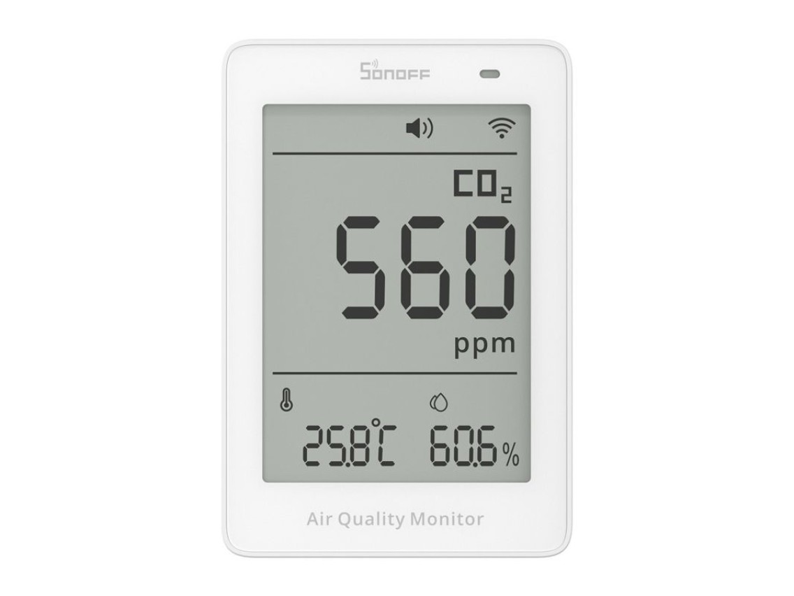 Medidor de calidad del aire Sonoff AirGuard CO2 SAWF-08P WiFi LCD