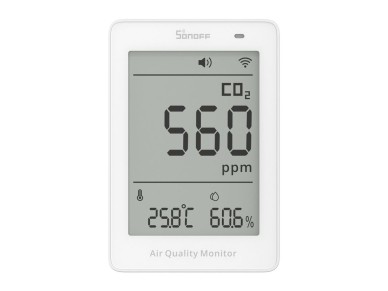 Medidor de calidad del aire Sonoff AirGuard CO2 SAWF-08P WiFi LCD