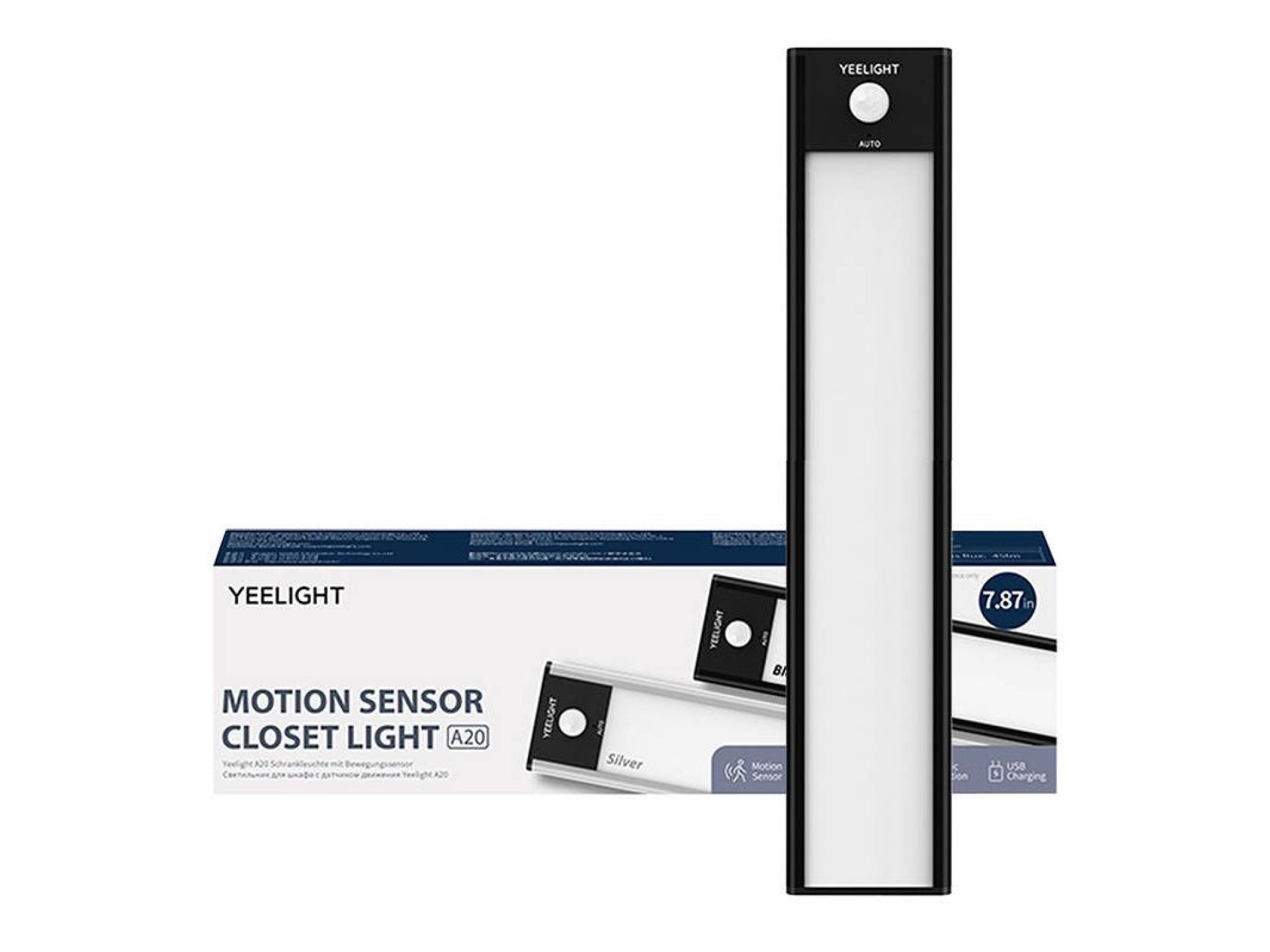 Luminária de armário Yeelight preta, 20 cm, 2700K