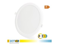 Downlight led de encastrar, redondo, 18 w, 3cct, 1820 lm, embelhecedor branco, �22,3 cm