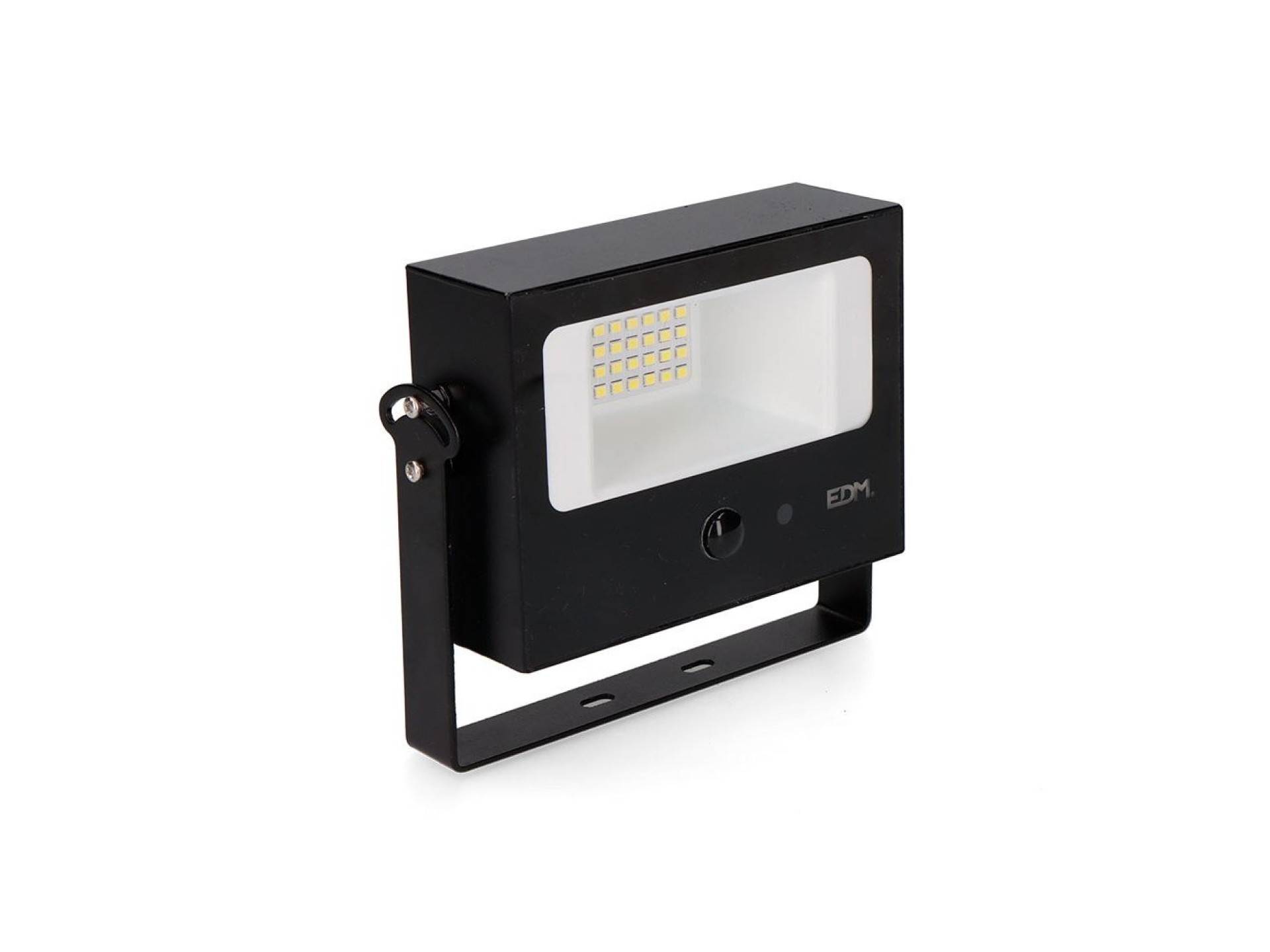 Solar floodlight, self-tilting, 10 w, 1800 lm, 6500 k, with motion sensor, black