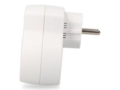 Adaptador com 2 tomadas 2p+t schuko e 2 usb (a+c), branco