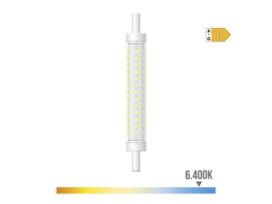 R7s led linear bulb 118 mm, 8 w, 900 lm, 6400 k, cool white light, dimmable, �15 x 118 mm