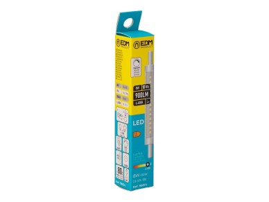 R7s led linear bulb 118 mm, 8 w, 900 lm, 6400 k, cool white light, dimmable, �15 x 118 mm