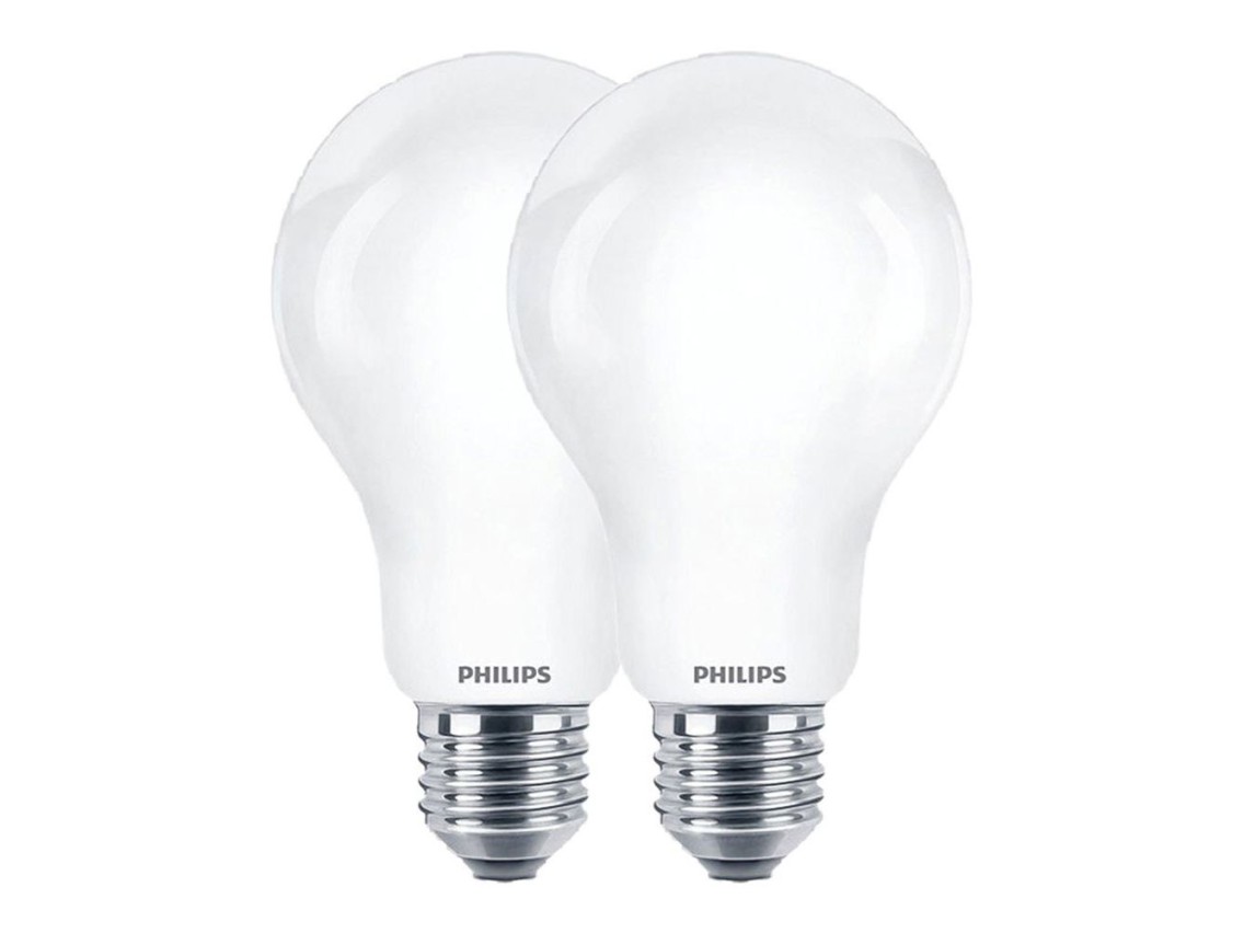 Standard led bulb e27, 10.5 w, 1521 lm, 4000 k, daylight, 2 units