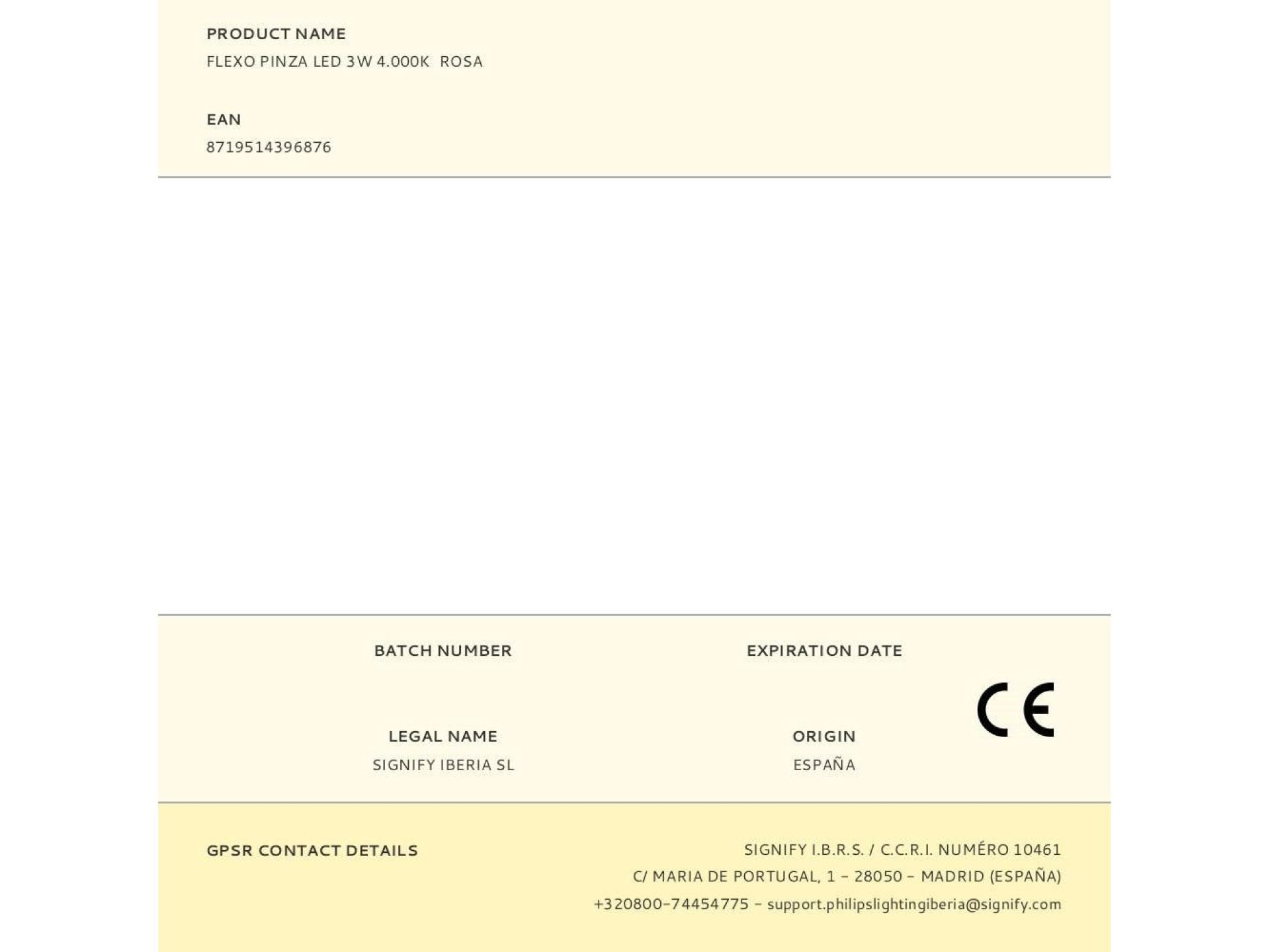 Pink flexo clamp led 3w 4,000k