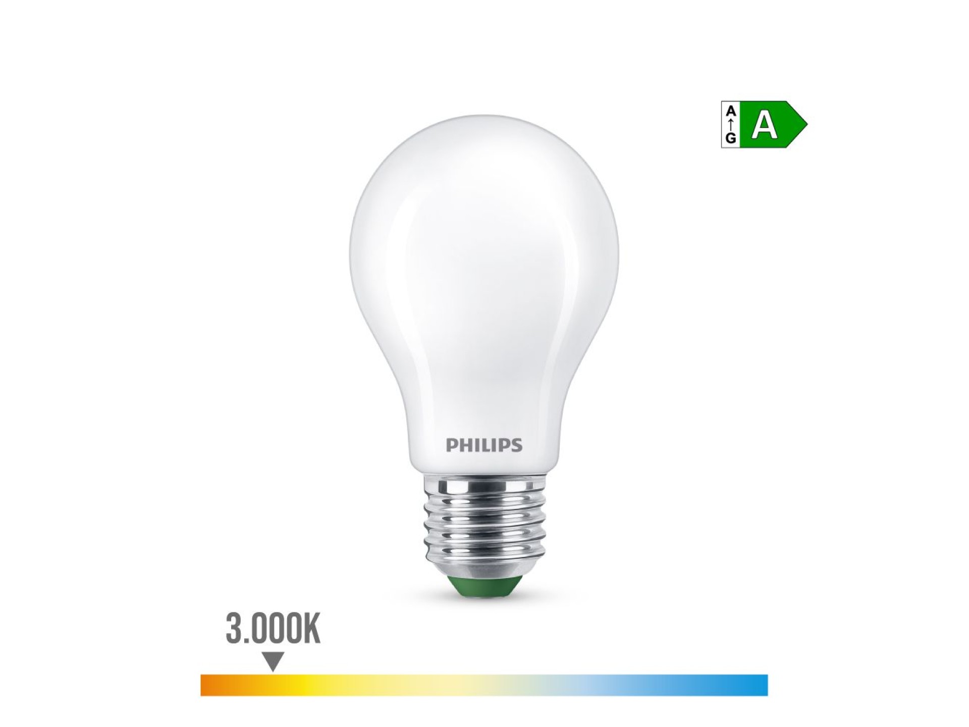 Bombilla ultra efficient led classic e27 7,3 w 1535 im 3000 k, ø7 x 12,7 cm