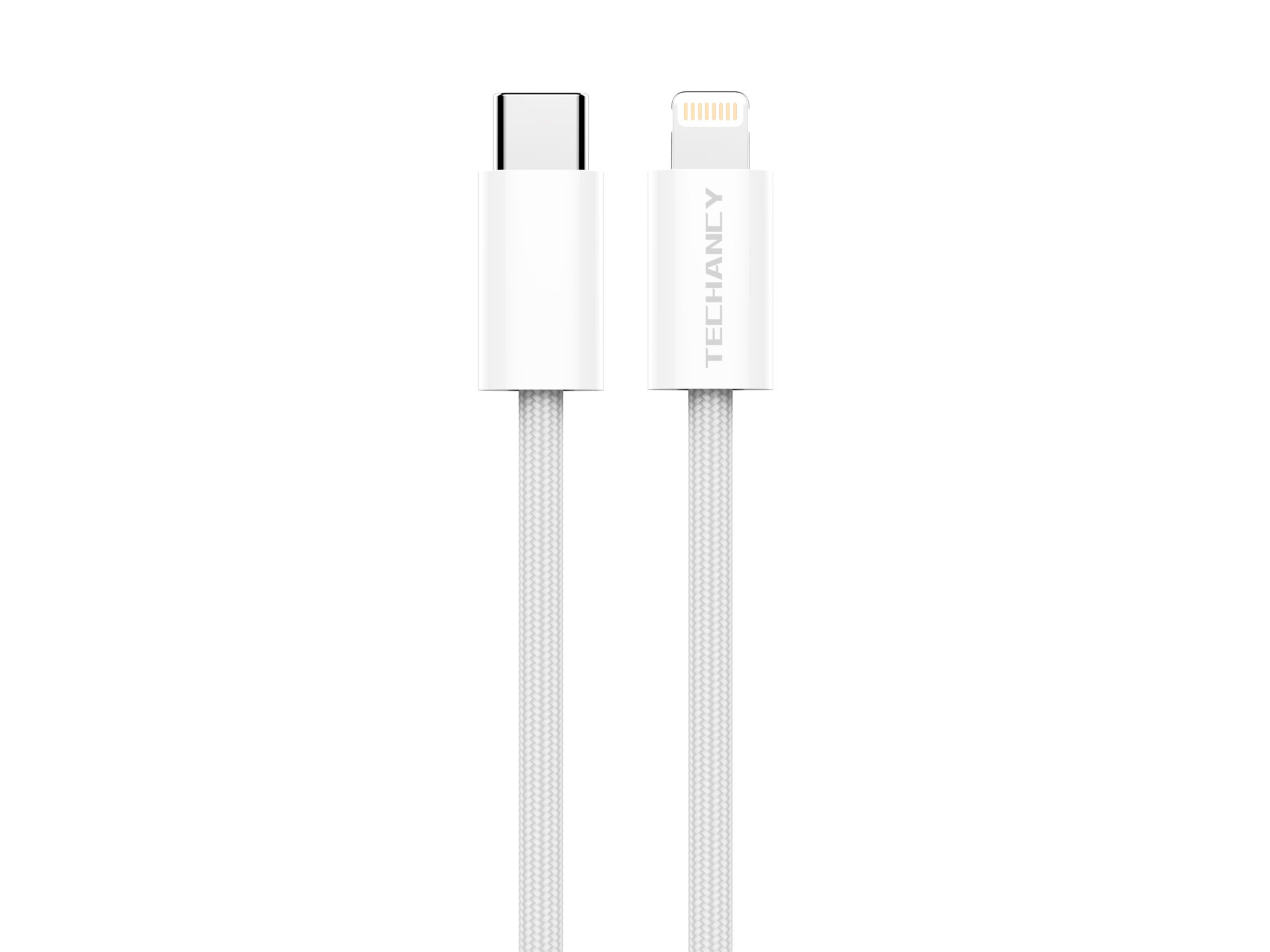 Cable de datos PD Techancy TB1764, 25 W, 1 m, blanco, USB-C a Lightning, compatible con iPhone 8/XS/