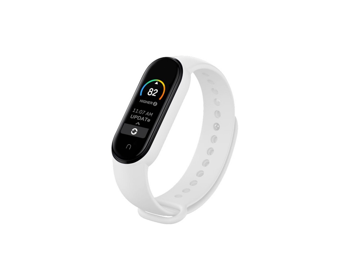 Techancy Pulseira De Silicone Branca KC2107, Compat�vel Com A Mi7 Smart Band, Material De Silicone, 