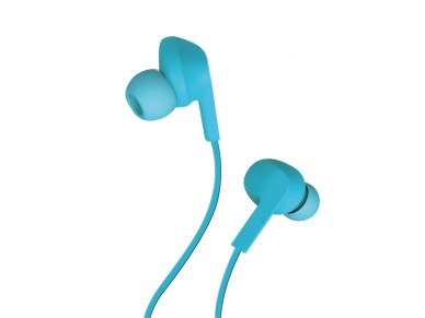 Techancy Auricular Com Fios Azul  TD8022 , Microfone Integrado, 3,5 Mm, Compat�vel Com Smartphones E