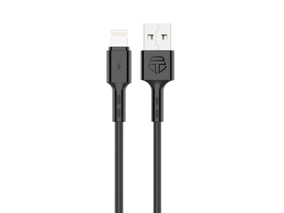 Techancy USB Data Cable - IP7/8/X/11-14, TB1738 1M 2.4A Fast Charging, Data Transfer, Black