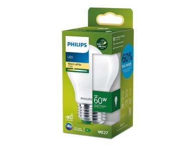 Ultra efficient led classic 4w 840im e27 2700k bulb. philips