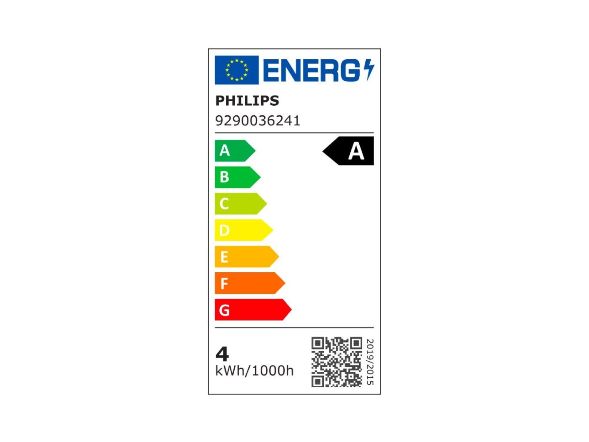 Ultra efficient led classic 4w 840im e27 4000k, ø6x10,4 cm, bulb daylight. philips