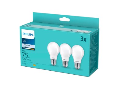 Bombilla led de filamento mate - e27 - 8,5 w (equiv. 75 w) - 1055 lm - 4000 k - luz d�a, pack 3 uds