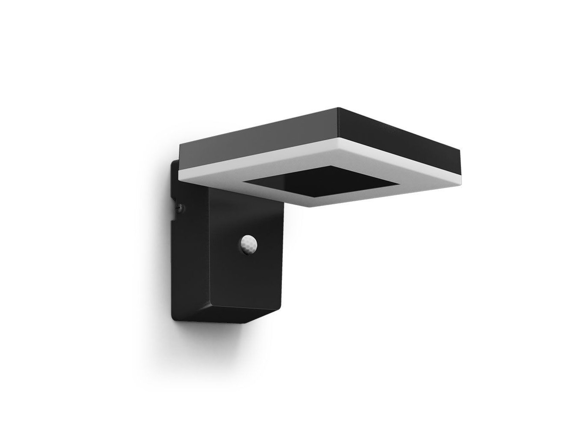 Ultra-efficient square wall lamp, ip44 1.3w, 250im 3000k, warm light. philips