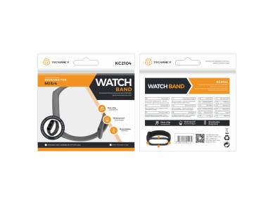 Techancy Bracelete De Silicone Cinzenta KC2104, Compat�vel Com A Mi3/4 Smart Band, Material De Silic