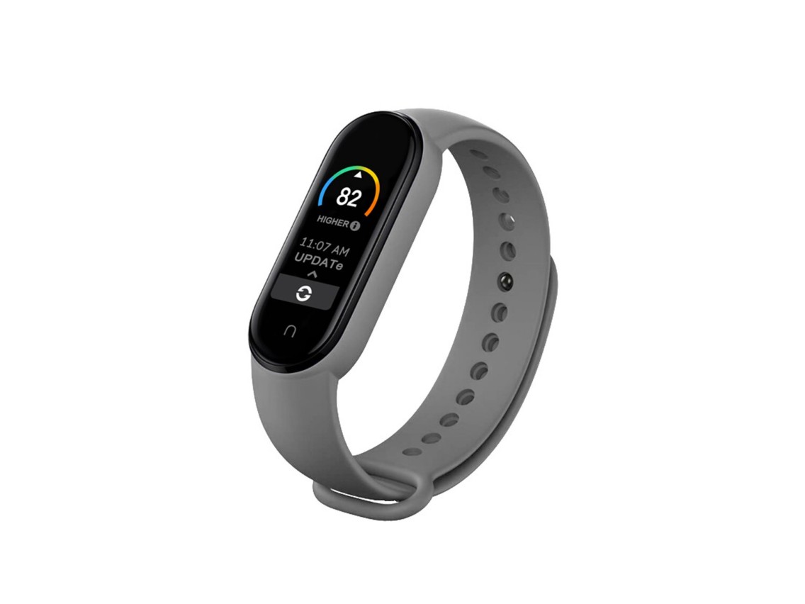 Techancy Bracelete De Silicone Cinzenta KC2104, Compat�vel Com A Mi3/4 Smart Band, Material De Silic