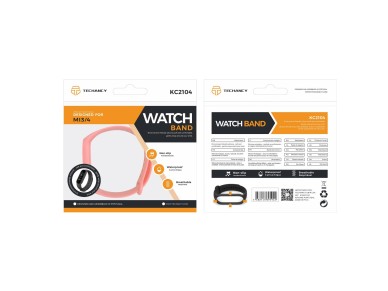 Techancy Pink and White Sports Watch Band KC2104, Compatible with Mi3/4 Smart Band, Made of Soft Sil Techancy Pink and White Sports Watch Band KC2104, Compatible with Mi3/4 Smart Band, Made of Soft Sil