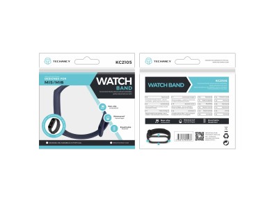 Techancy Blue Silicone Wristband KC2105, Compatible with Mi5/6 Smart Band, Made of Silicone, Soft an Techancy Blue Silicone Wristband KC2105, Compatible with Mi5/6 Smart Band, Made of Silicone, Soft an