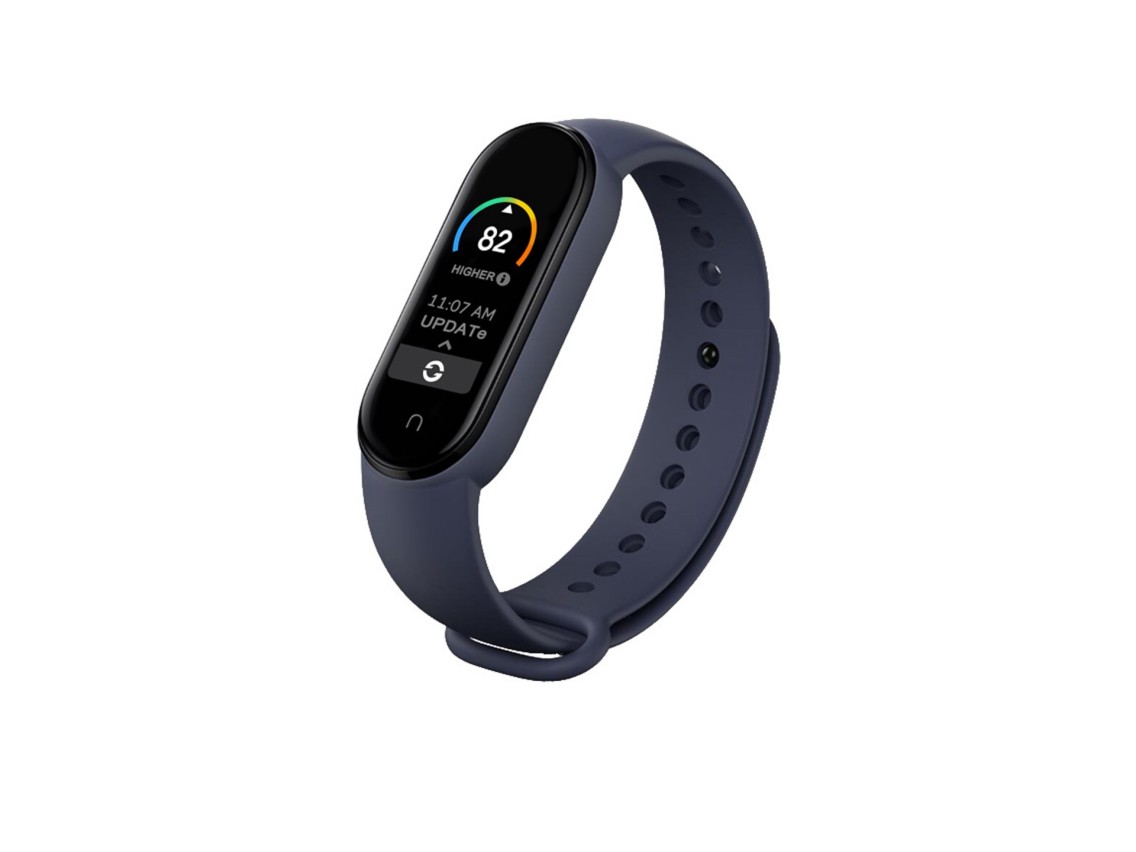 Pulsera de silicona azul Techancy KC2105, compatible con la pulsera inteligente Mi5/6, hecha de sili