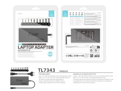 Techancy Carregador Port�til Universal De 135 W TL7343, Adaptador De Computador Para V�rias Marcas D