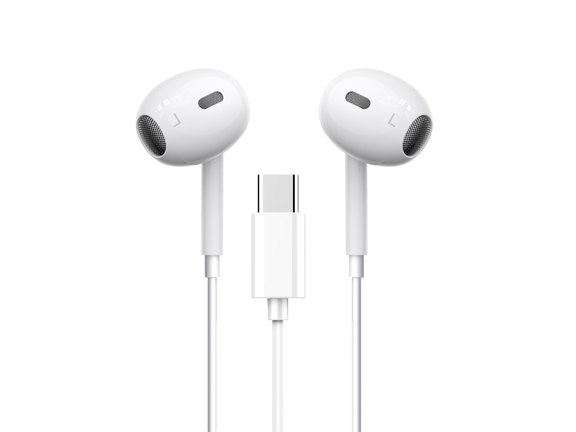 Auriculares estéreo Techancy tipo C blancos TD8046, con micrófono, control de volumen de llamadas, P