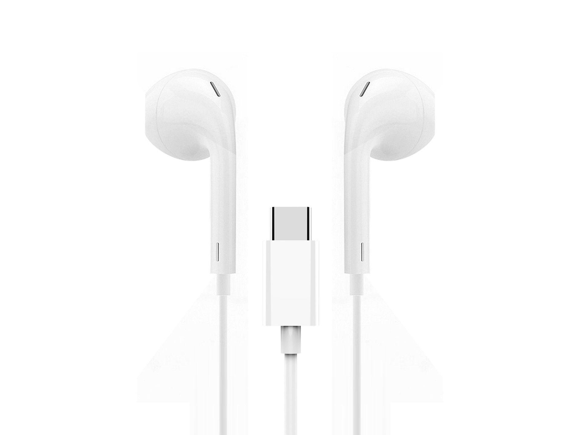 Techancy Auricular Estéreo Com Fios Type-C Branco TD8042, Chip Dsp Com Controlo De Volume Para Uma U