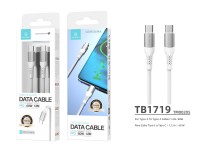 Cable de datos PD de alta velocidad Techancy TB1719, carga de tipo C a tipo C, 60 WPD, cable trenzad Cable de datos PD de alta velocidad Techancy TB1719, carga de tipo C a tipo C, 60 WPD, cable trenzad