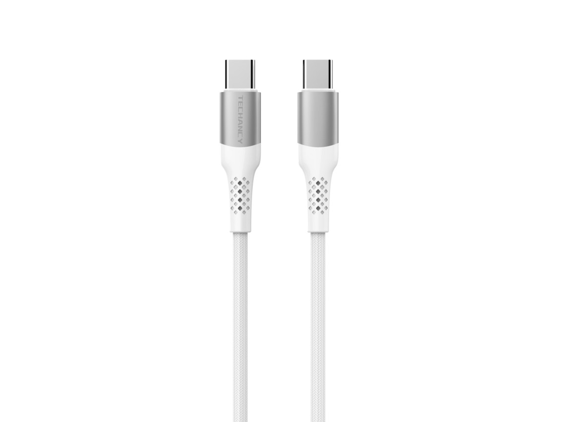 Cable de datos PD de alta velocidad Techancy TB1719, carga de tipo C a tipo C, 60 WPD, cable trenzad