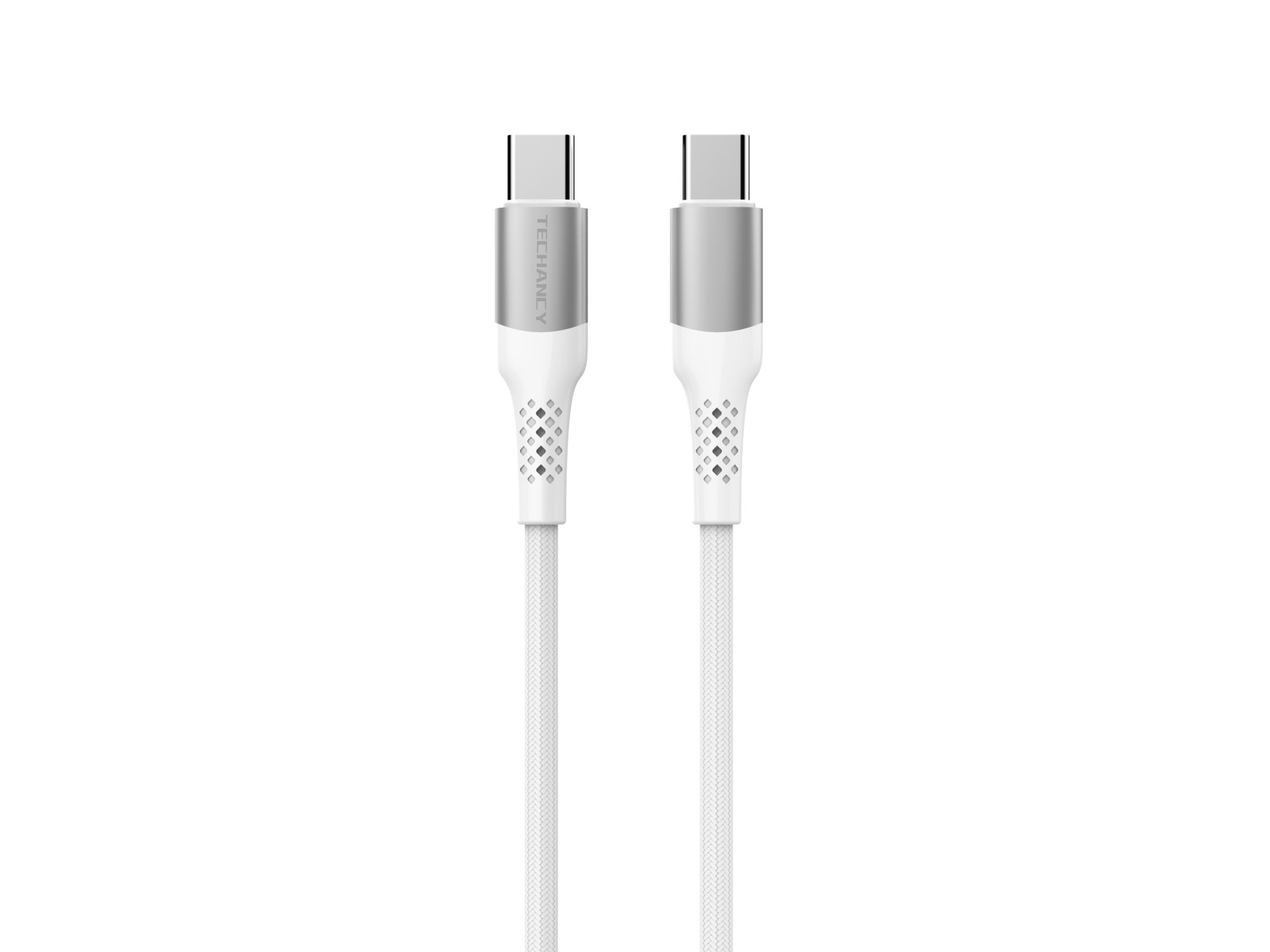 Cable de datos PD de alta velocidad Techancy TB1719, carga de tipo C a tipo C, 60 WPD, cable trenzad