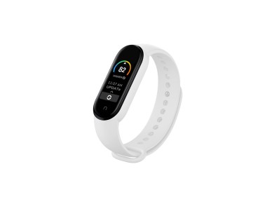 Techancy White Silicone Wristband KC2104, Compatible with Mi3/4 Smart Band, Made of Silicone, Soft a Techancy White Silicone Wristband KC2104, Compatible with Mi3/4 Smart Band, Made of Silicone, Soft a