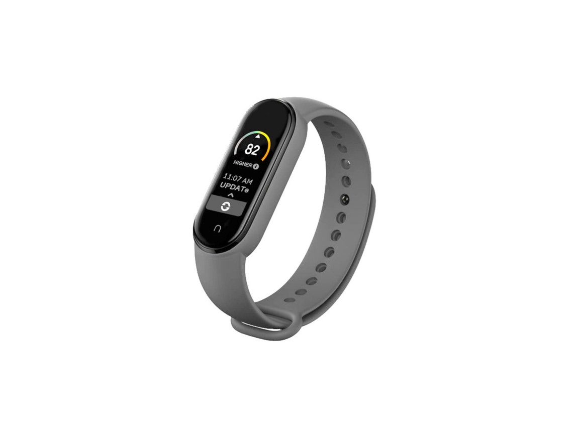 Techancy Bracelete De Silicone Cinzenta KC2105, Compatível Com A Mi5/6 Smart Band, Material De Silic