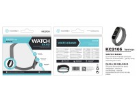 Techancy Gray Silicone Bracelet KC2105, Compatible with Mi5/6 Smart Band, Made of Silicone, Soft and
