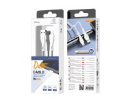 Techancy Braided USB Data Cable - IP8/X/11-14 White TB1694, 2.4A Charging, Data Transfer Compatible Techancy Braided USB Data Cable - IP8/X/11-14 White TB1694, 2.4A Charging, Data Transfer Compatible