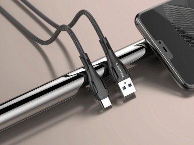 Techancy Cabo De Dados Trançado Usb-Tipo-C Preto TB1694, Carregamento De 2,4 A, Transferência De Dad Techancy Cabo De Dados Trançado Usb-Tipo-C Preto TB1694, Carregamento De 2,4 A, Transferência De Dad