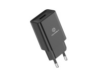 Cargador de tel�fono m�vil Techancy negro TA2771, salida USB 5V-2.4A, compatible con Samsung, Huawei