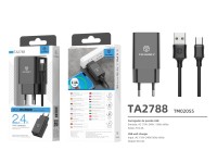 Techancy Carregador De Telemóvel Preto TA2788, Saída Usb 5v-2.4a Carregamento, Conjunto De Carregad Techancy Carregador De Telemóvel Preto TA2788, Saída Usb 5v-2.4a Carregamento, Conjunto De Carregad
